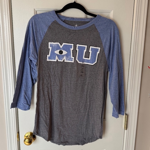 NEW Disney Store Monsters University Baseball Shirt with Mid-Length Sleeves - Picture 2 of 8